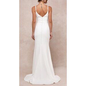 Lulus Feeling of Forever White Sleeveless Mermaid Maxi Dress Sz Medium Womens Wh